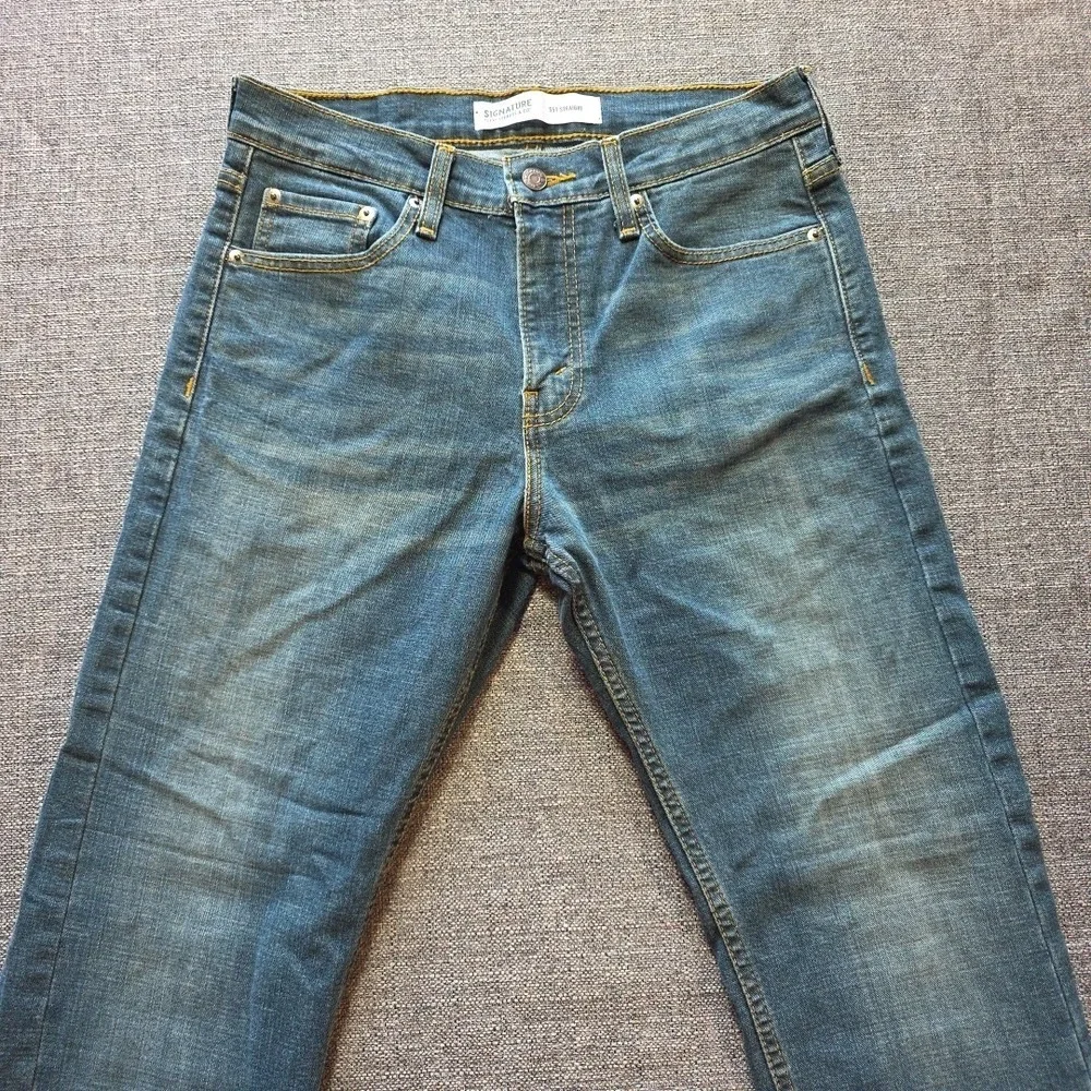 Levis Signature S51 Straight Jeans Mens W29 L30 Denim Blue Casual